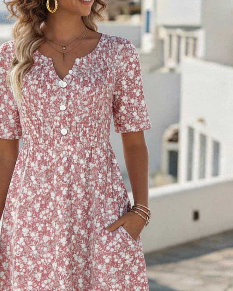 Carmen | Loose Floral Midi Dress