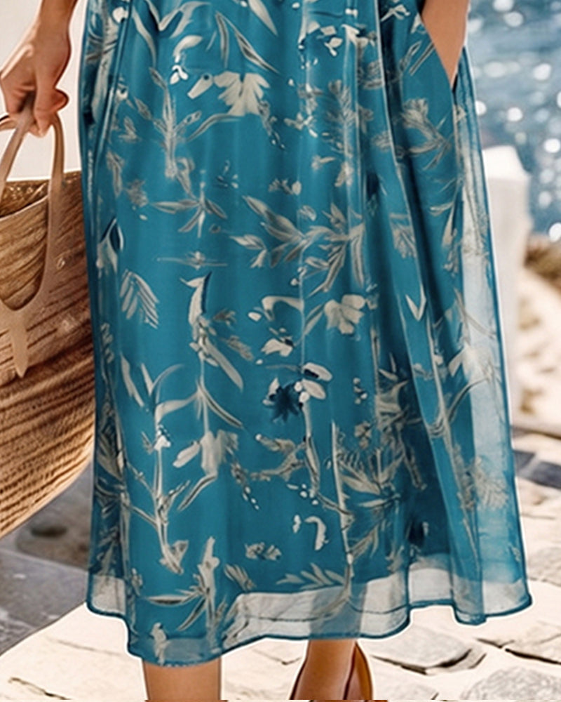 María | Loose Floral Midi Dress