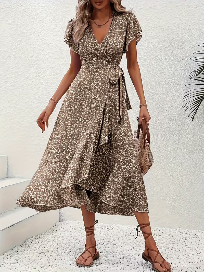 Marta | Floral Wrap Dress with V-Neckline