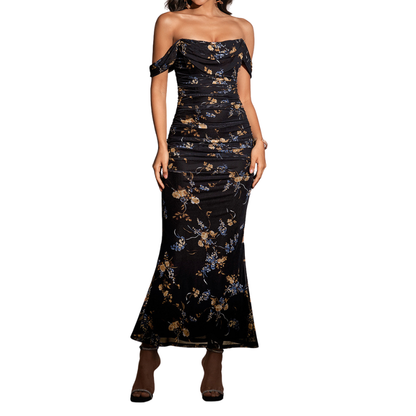 PRIMROSE™ – Stylish One-Shoulder Corset Mesh Dress