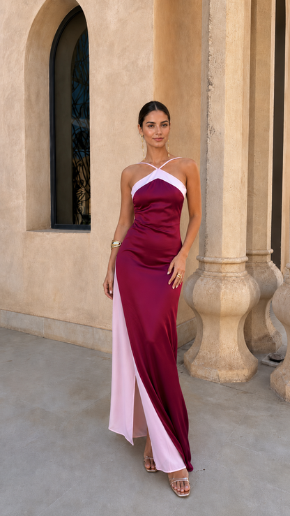Oasis Dress in Burgundy