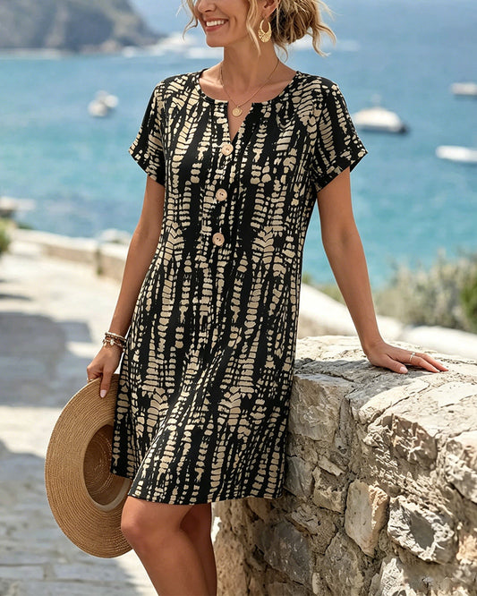 Marina | Printed Button-Up Dress