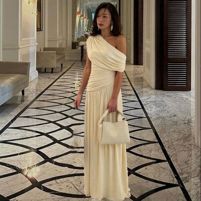SHINA™ - Elegant One Shoulder Evening Maxi Dress