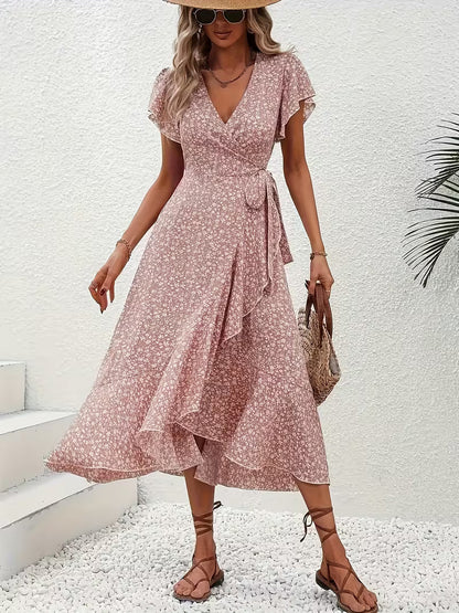 Marta | Floral Wrap Dress with V-Neckline