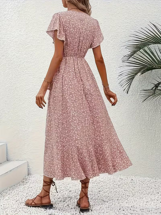 Marta | Floral Wrap Dress with V-Neckline