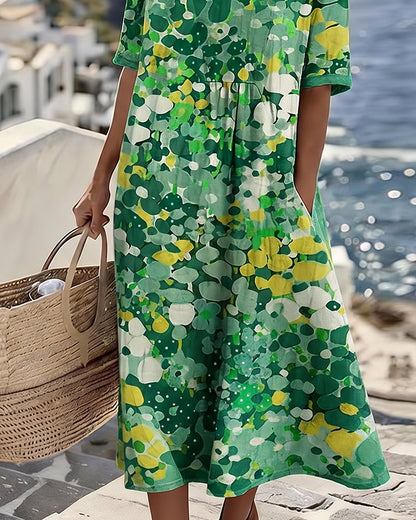Elena | Loose Floral Midi Dress