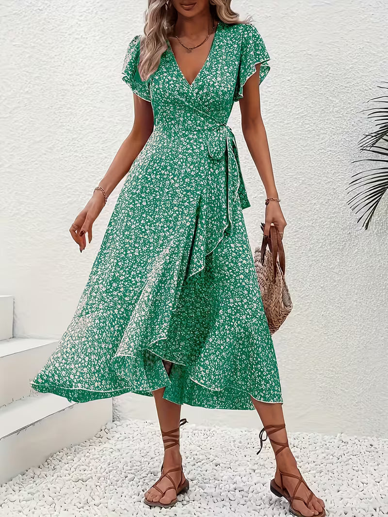 Marta | Floral Wrap Dress with V-Neckline