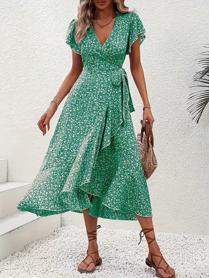 Marta | Floral Wrap Dress with V-Neckline