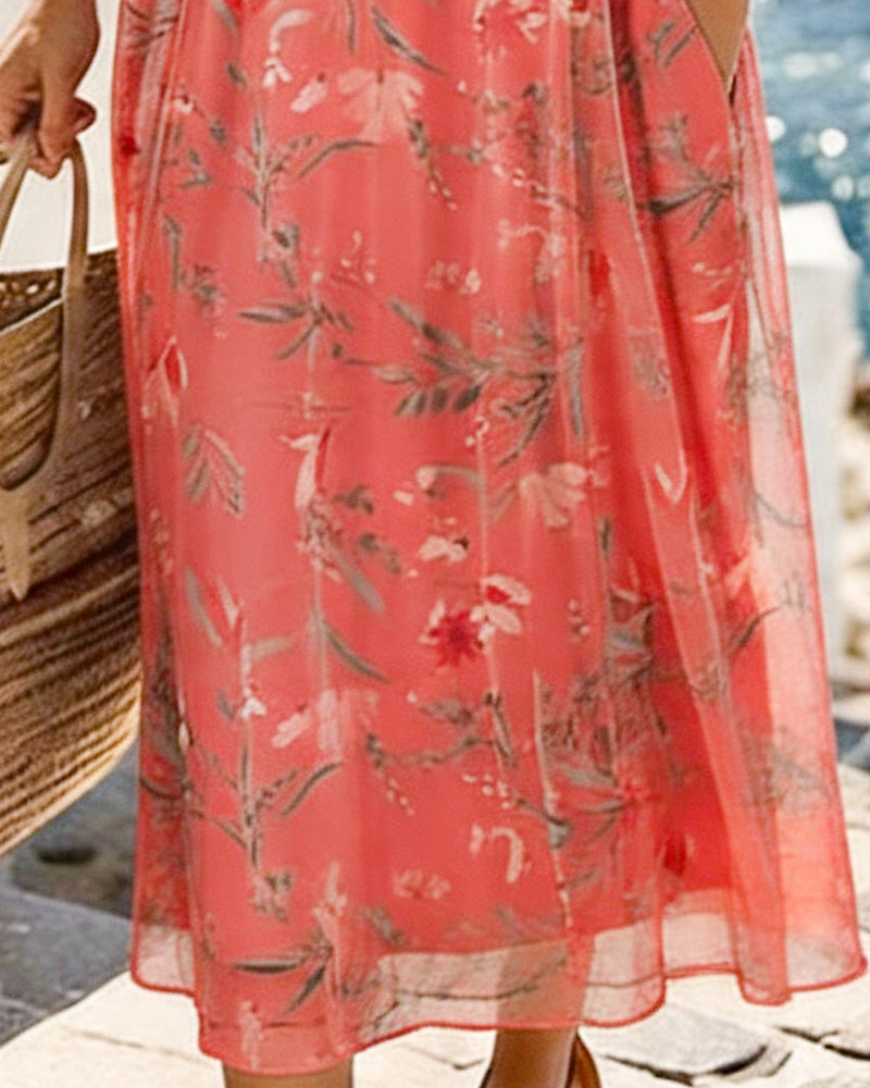 María | Loose Floral Midi Dress