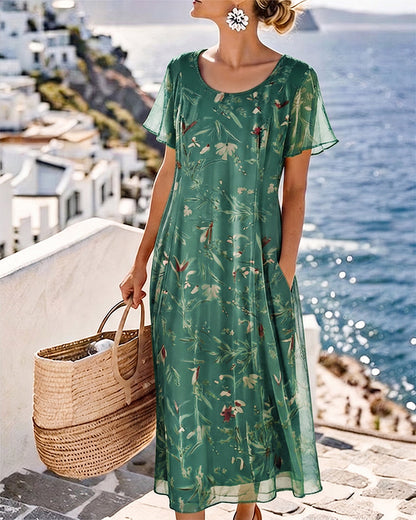 María | Loose Floral Midi Dress