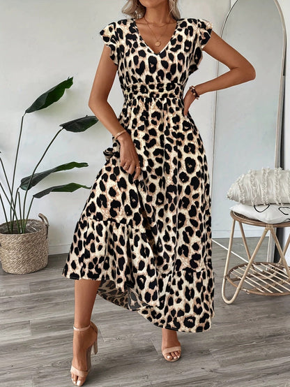 Candela | Baroque Maxi Dress with V-Neckline