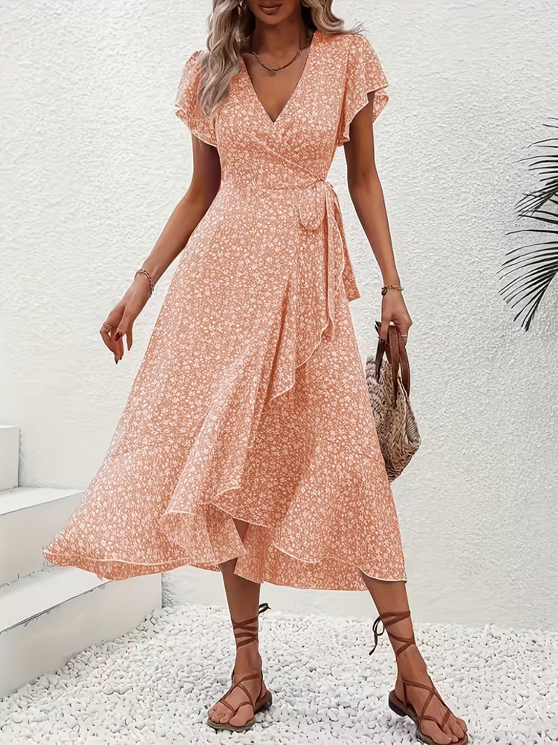 Marta | Floral Wrap Dress with V-Neckline