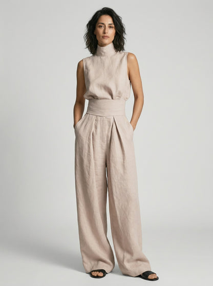 Minimalist Sleeveless Top Set