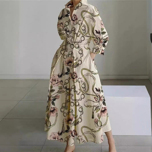 SOFER™ - Elegant Front Wrap Collared Maxi Dress