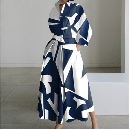 SOFER™ - Elegant Front Wrap Collared Maxi Dress