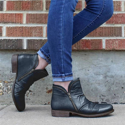 WOMEN ZIPPER WATERPROOF ANKLE-SUPPORT BOOTS 2026