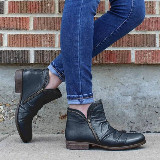WOMEN ZIPPER WATERPROOF ANKLE-SUPPORT BOOTS 2026
