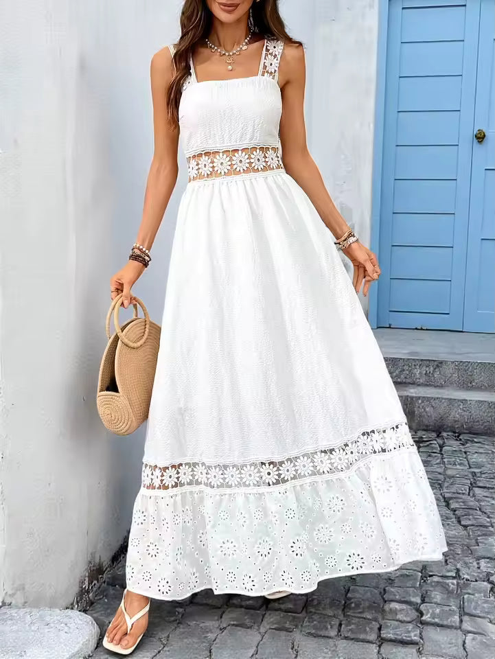 Lucía | Floral Maxi Dress with V-Neckline