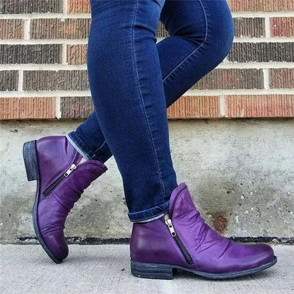 WOMEN ZIPPER WATERPROOF ANKLE-SUPPORT BOOTS 2026