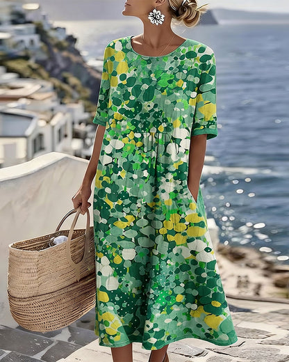 Elena | Loose Floral Midi Dress