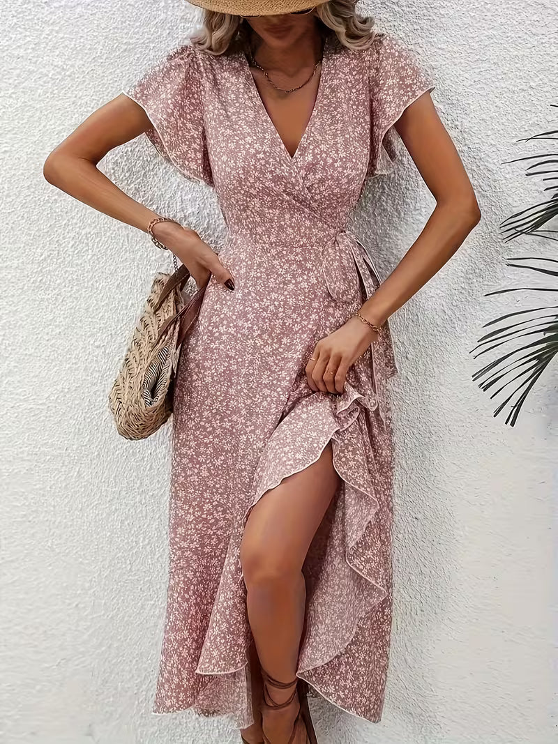 Marta | Floral Wrap Dress with V-Neckline