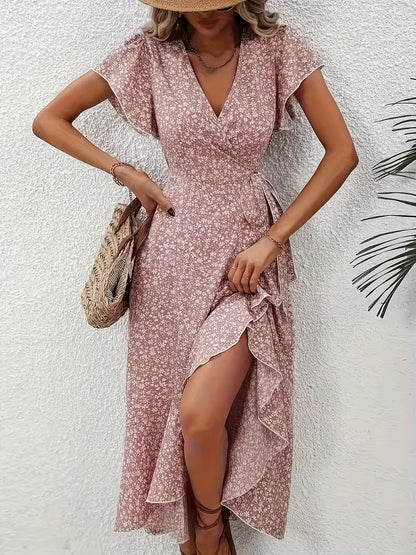 Marta | Floral Wrap Dress with V-Neckline