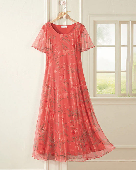María | Loose Floral Midi Dress