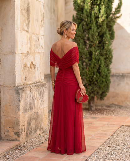 Elegant Maxi Party Dress with Sweetheart Neckline