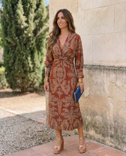 Silvia™ | Printed Midi Dress