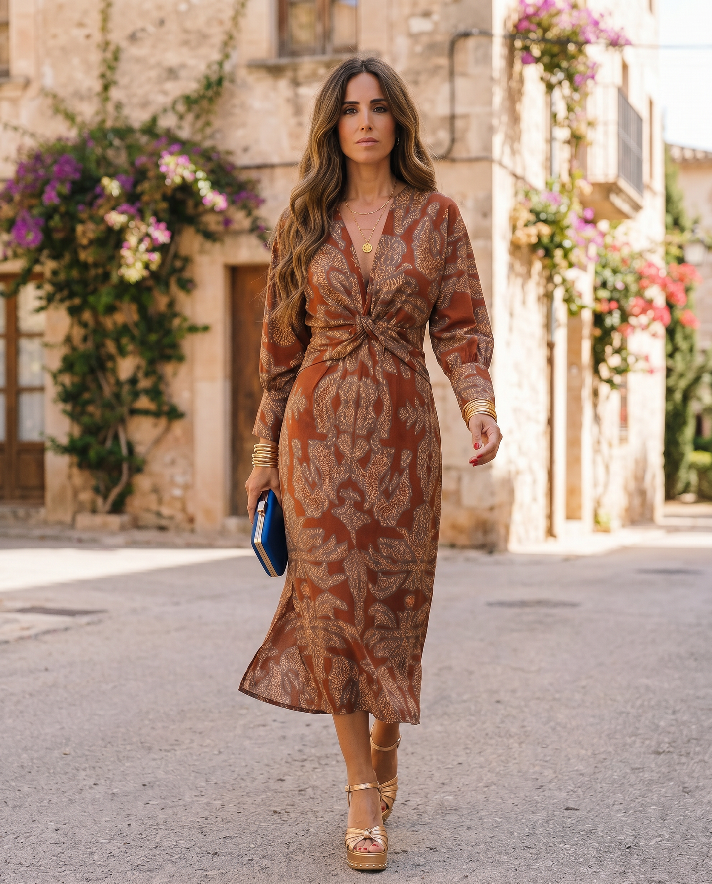 Silvia™ | Printed Midi Dress
