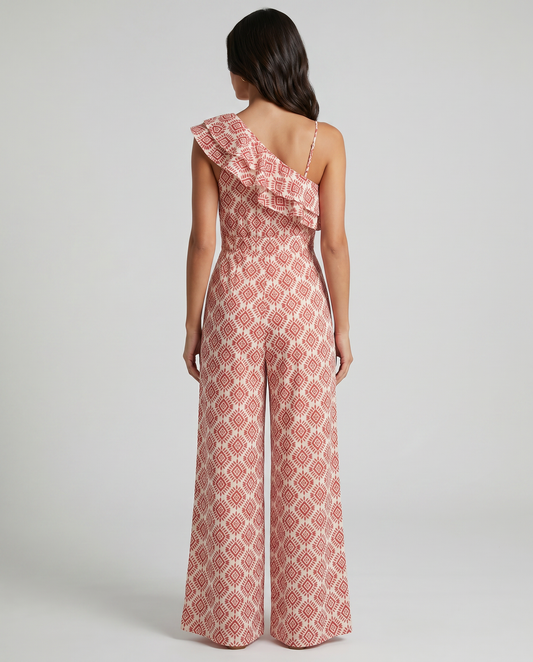Jimena | Spring Geometric Print Jumpsuit